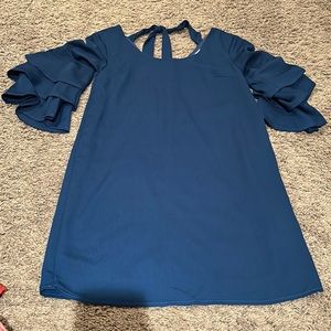 Ruffle sleeve dress
